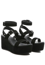 Load image into Gallery viewer, RAG&amp;CO PORTIA LEATHER WEDGE SANDAL
